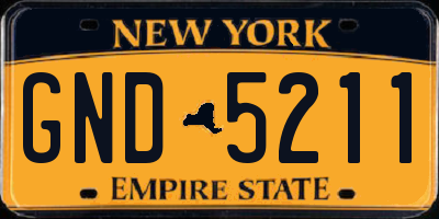 NY license plate GND5211