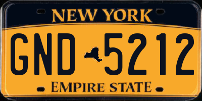 NY license plate GND5212