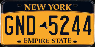 NY license plate GND5244