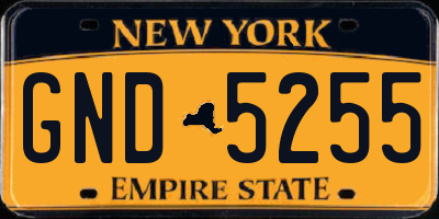 NY license plate GND5255