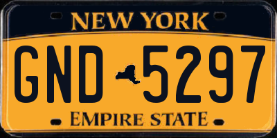 NY license plate GND5297