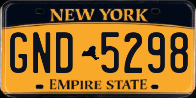 NY license plate GND5298