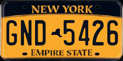 NY license plate GND5426