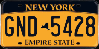 NY license plate GND5428
