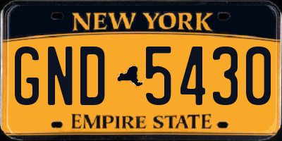 NY license plate GND5430