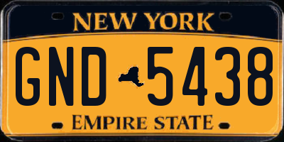 NY license plate GND5438