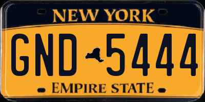NY license plate GND5444