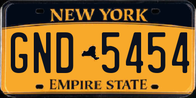 NY license plate GND5454