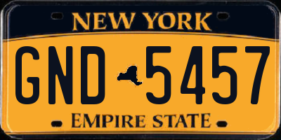 NY license plate GND5457