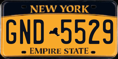 NY license plate GND5529
