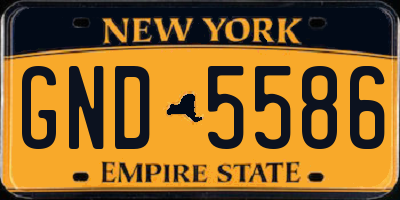 NY license plate GND5586