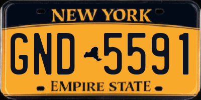 NY license plate GND5591