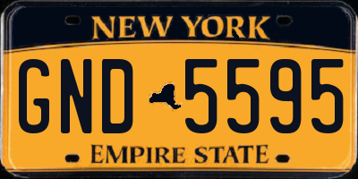 NY license plate GND5595