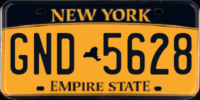 NY license plate GND5628