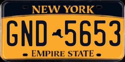 NY license plate GND5653