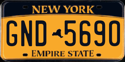 NY license plate GND5690