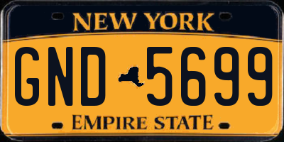 NY license plate GND5699