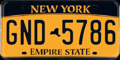 NY license plate GND5786