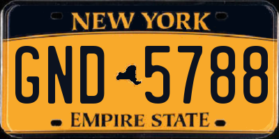 NY license plate GND5788