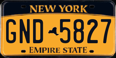 NY license plate GND5827