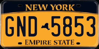 NY license plate GND5853