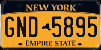 NY license plate GND5895