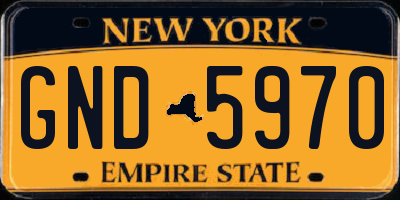 NY license plate GND5970