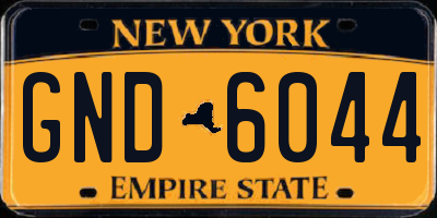 NY license plate GND6044