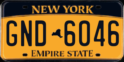 NY license plate GND6046