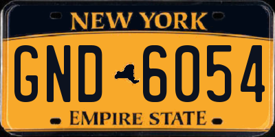 NY license plate GND6054