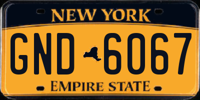 NY license plate GND6067