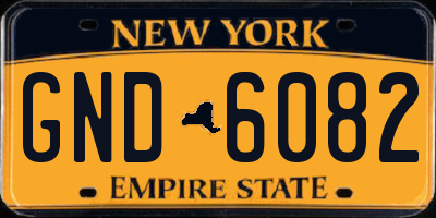 NY license plate GND6082