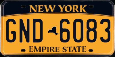 NY license plate GND6083