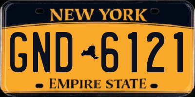 NY license plate GND6121