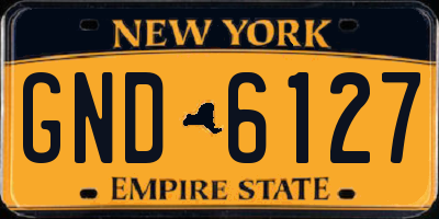 NY license plate GND6127