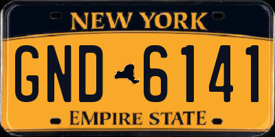 NY license plate GND6141