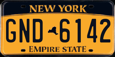 NY license plate GND6142
