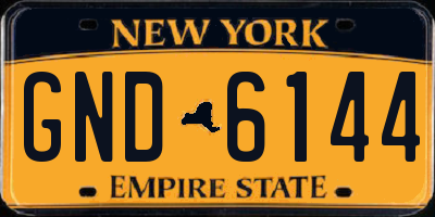 NY license plate GND6144