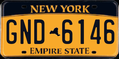 NY license plate GND6146