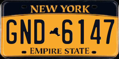 NY license plate GND6147