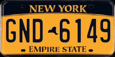 NY license plate GND6149