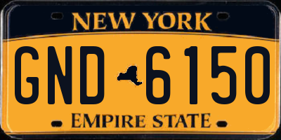 NY license plate GND6150