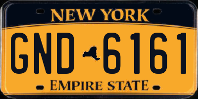NY license plate GND6161