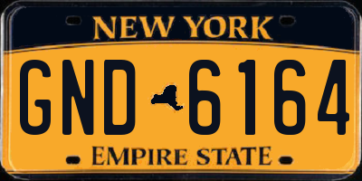 NY license plate GND6164