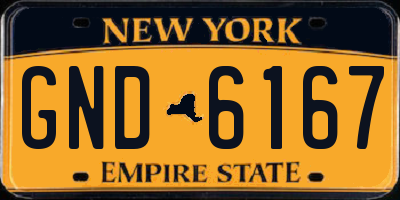 NY license plate GND6167