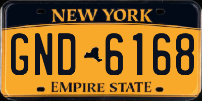 NY license plate GND6168