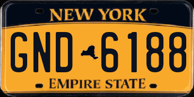 NY license plate GND6188