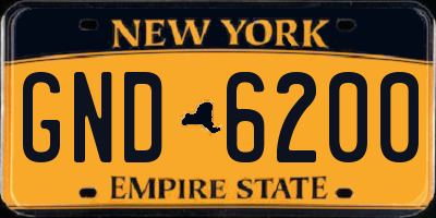 NY license plate GND6200