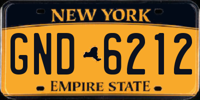 NY license plate GND6212