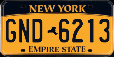 NY license plate GND6213
